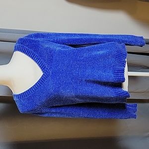 SOAKED IN LUXURY Blue v-veck sweater sz XS